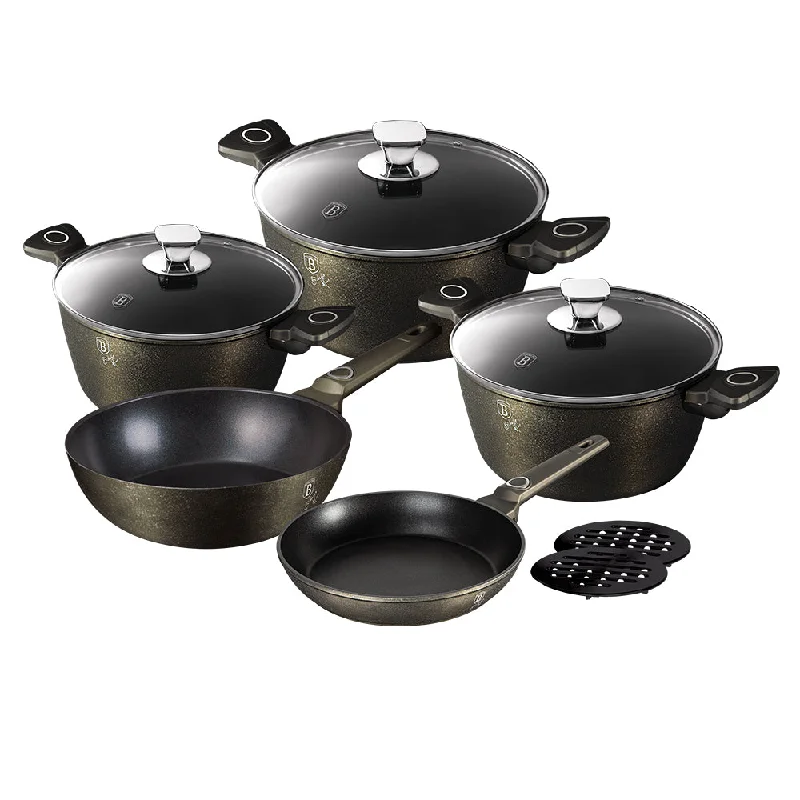 10-Piece Kitchen Cookware Set Crystal Collection