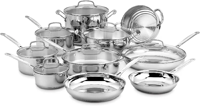 17 Piece Chef's Classic Stainless Steel Cookware Set