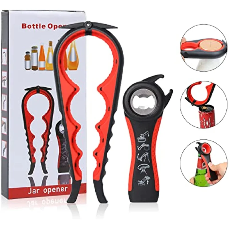 5 In 1 Multi Function Can Opener-Ergonomic Multifunctional Kitchen Tools Set For Weak Hand