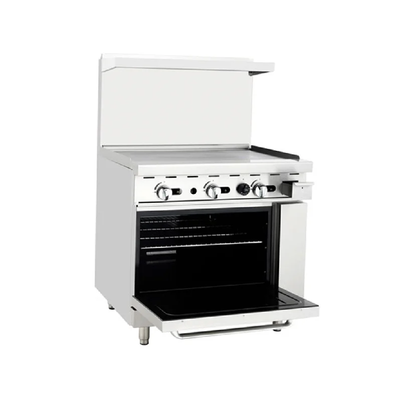 Atosa CookRite 36" with Griddle Top & Standard Oven Natural Gas 102,000 BTU