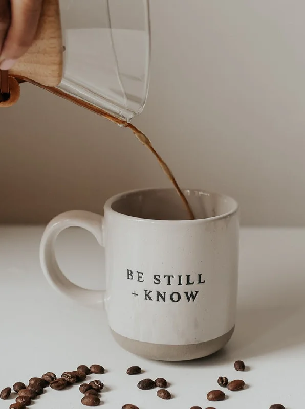 Be Still and Know 14oz. Stoneware Coffee Mug