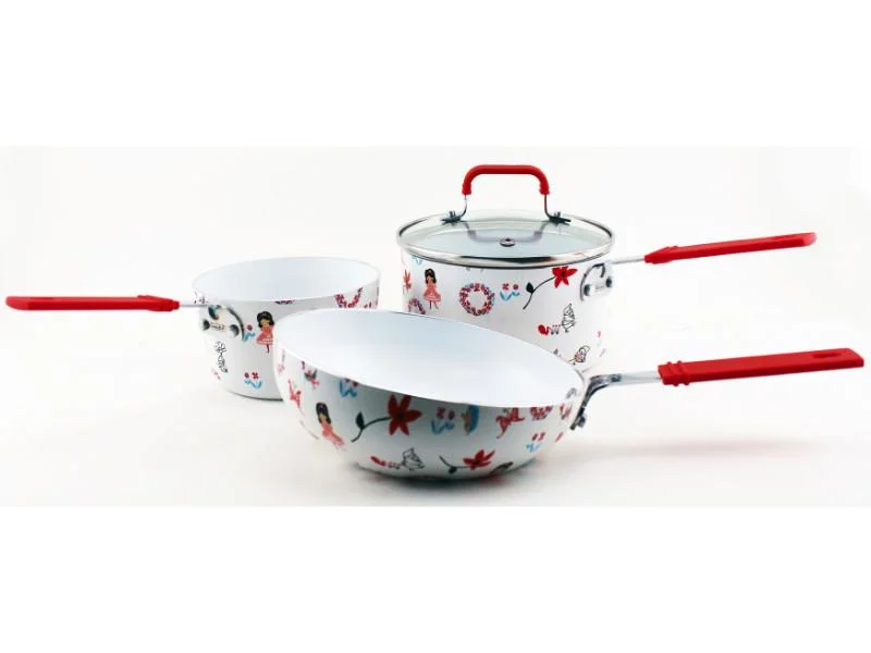 BergHOFF CookNCo 4Pc Children's Cookware Set, Girls