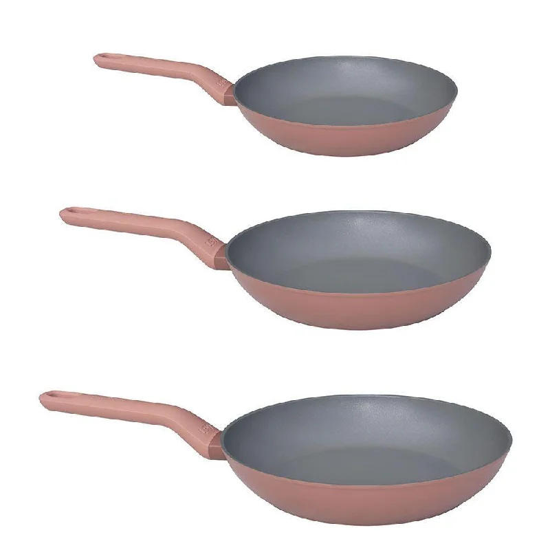 BergHOFF Leo 3Pc Non-Stick Fry Pan Set, Canyon Rose