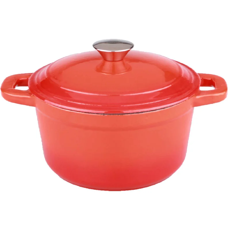 BergHOFF Neo 7Qt Cast Iron Round Covered Dutch Oven, Orange