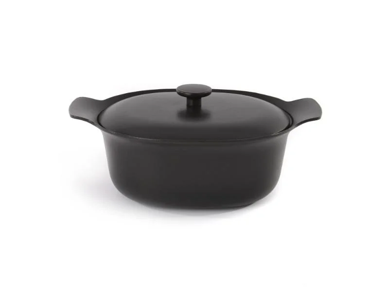 BergHOFF Ron 11" Cast Iron Covered Dutch Oven 5.5Qt, Black