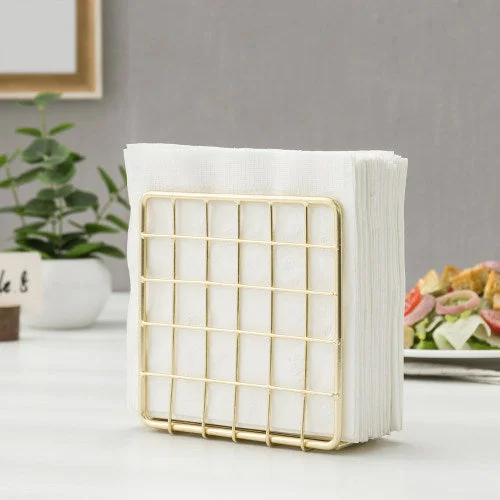 Brass Tone Metal Wire Napkin Holder