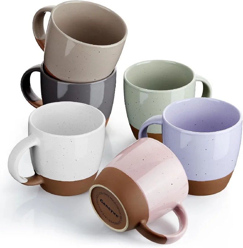 Ceramic Coffee Mugs Set of 6 18oz Coffee Cups with Handle