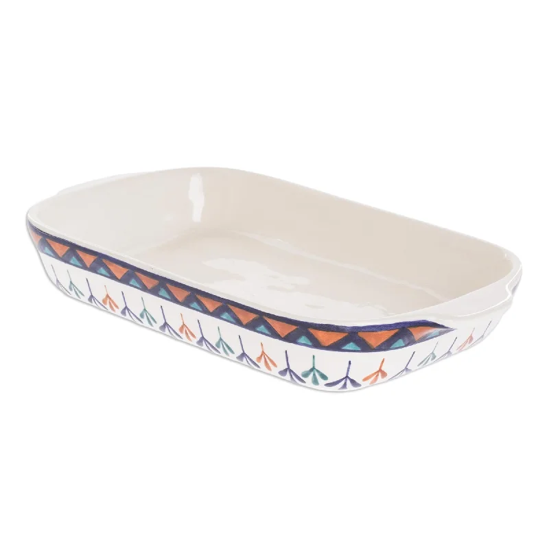 Ceramic Hand Painted Rectangular Casserole Dish - Antigua Breeze