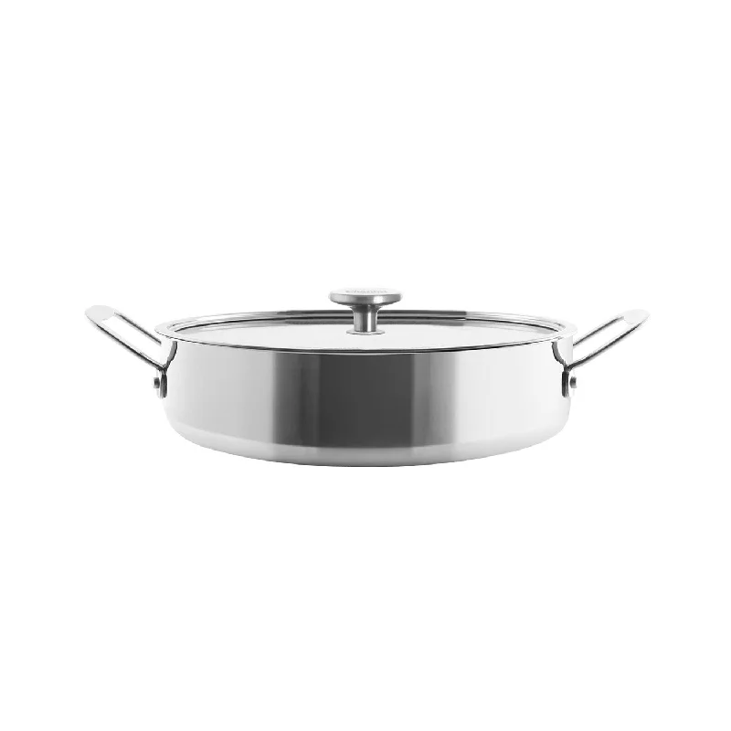 Chantal 3.Clad 5 qt. Sauteuse w/ Glass Lid