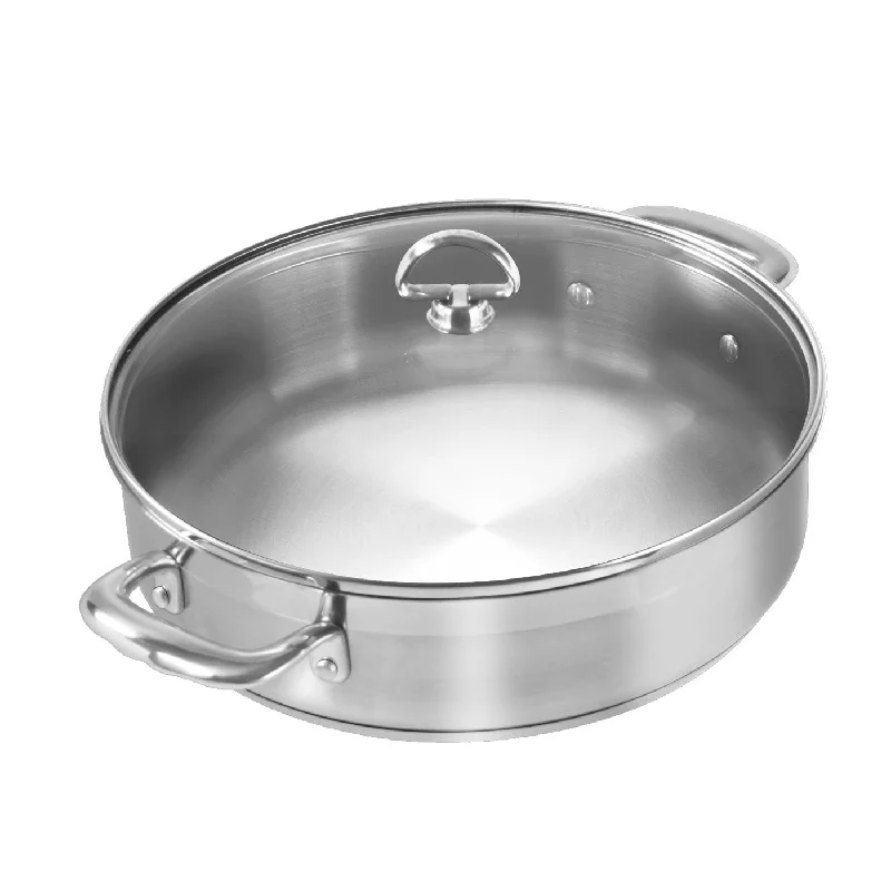 Chantal Induction 21 Sauteuse with Glass Lid, 5 Quart