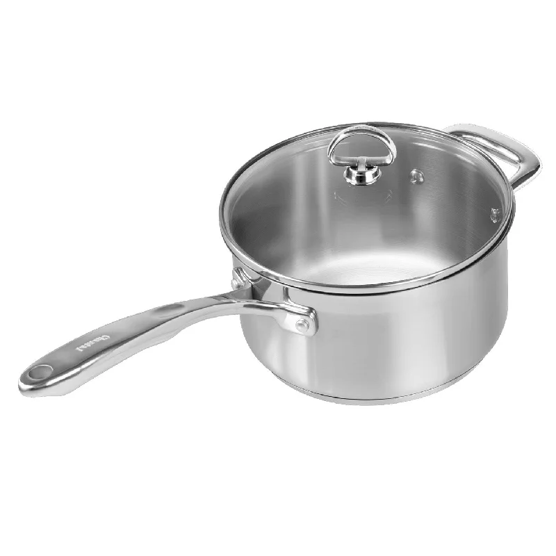 Chantal Induction 21 Steel 3.5 qt. Saucepan w/ Glass Lid