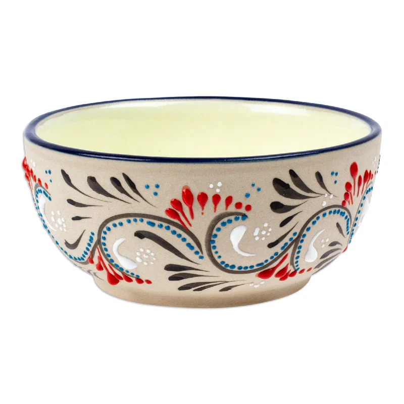 Colorful Ceramic Serving Bowl from Mexico - Mexican Fantasy