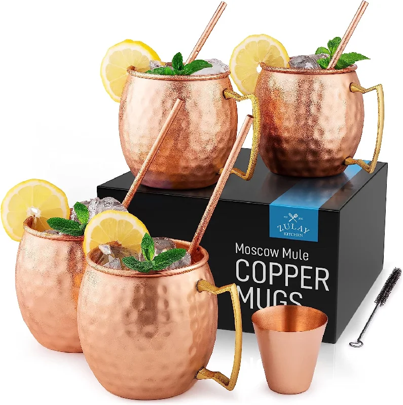 Copper Mugs Moscow Mule Set Of 4 - 16oz