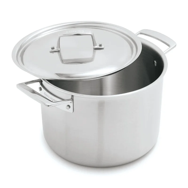 Demeyere Essential 5-ply 8-qt Stainless Steel Stock Pot with Lid