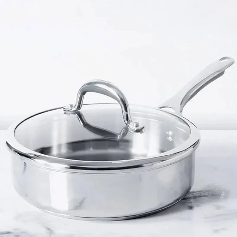 Meyer Durable Stainless Steel Sautepan | Safe For All Cooktops |  2.91 Ltr