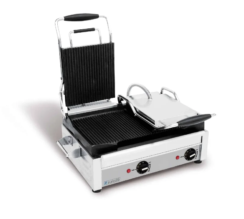 Eurodib 18" x 11" Double Panini Grill with Smooth Grill Surface 240V