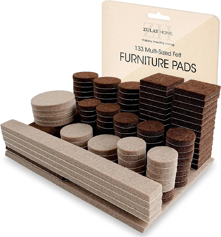 Felt Furniture Pads for Hardwood Floors - 133 Piece