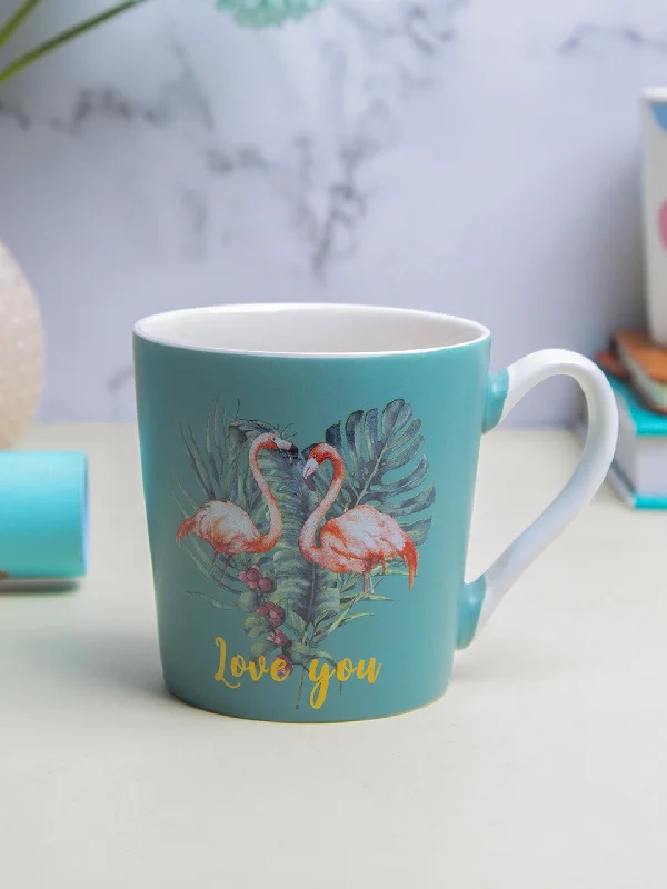 Flamingo Ceramic Mug - 400mL, Turquoise