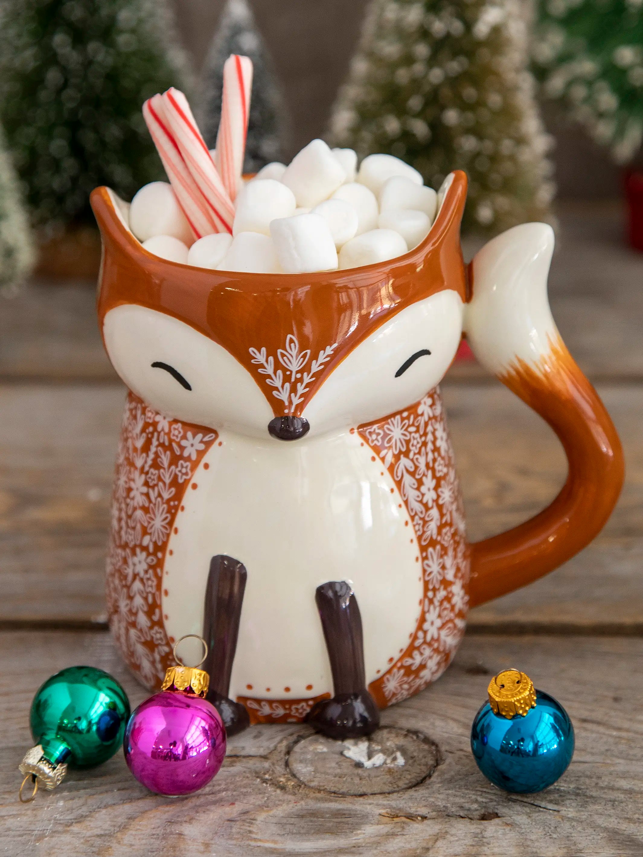 Folk Art Coffee Mug - Francis The Fox