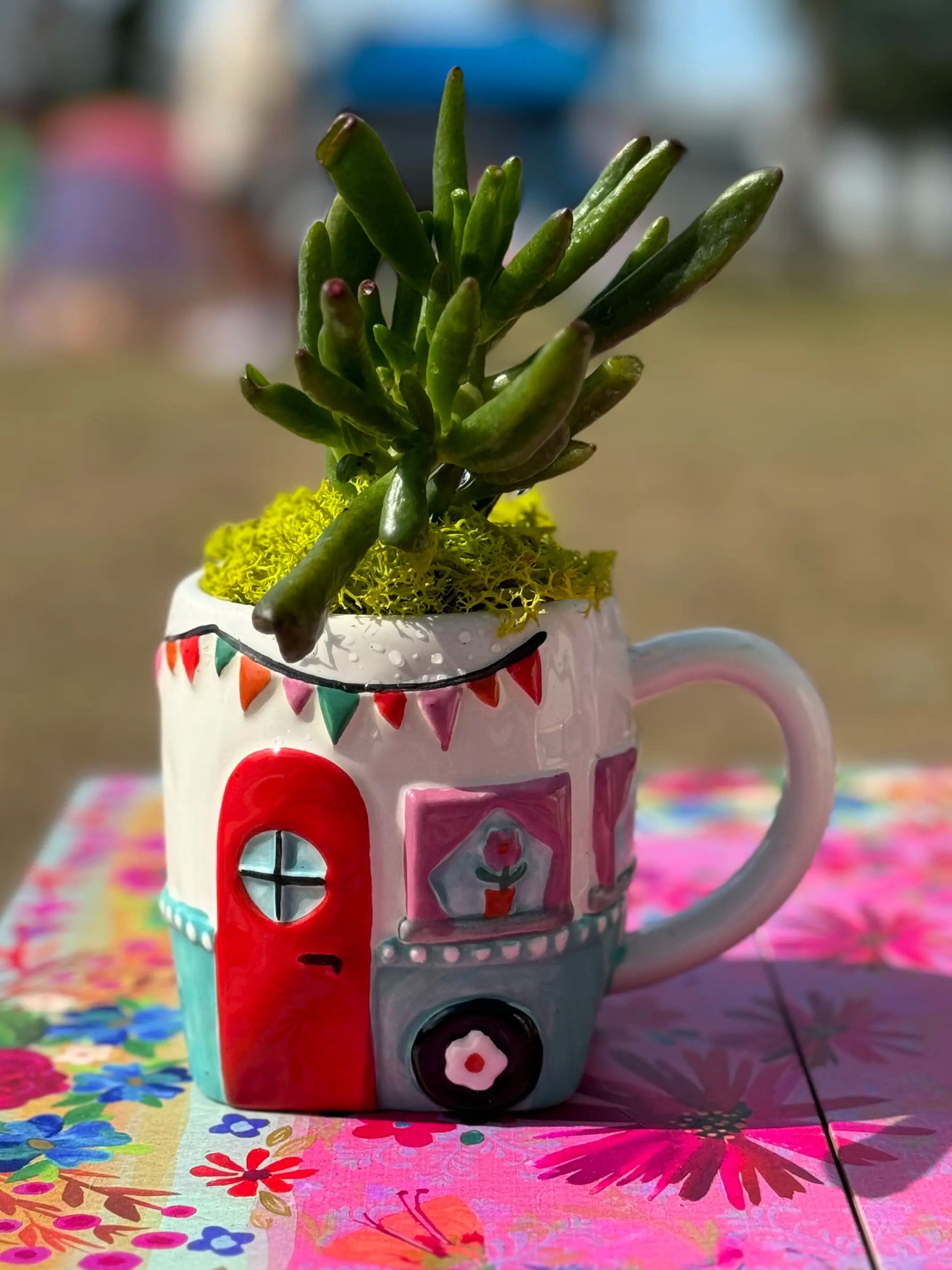 Folk Art Coffee Mug - Hazel The Camper