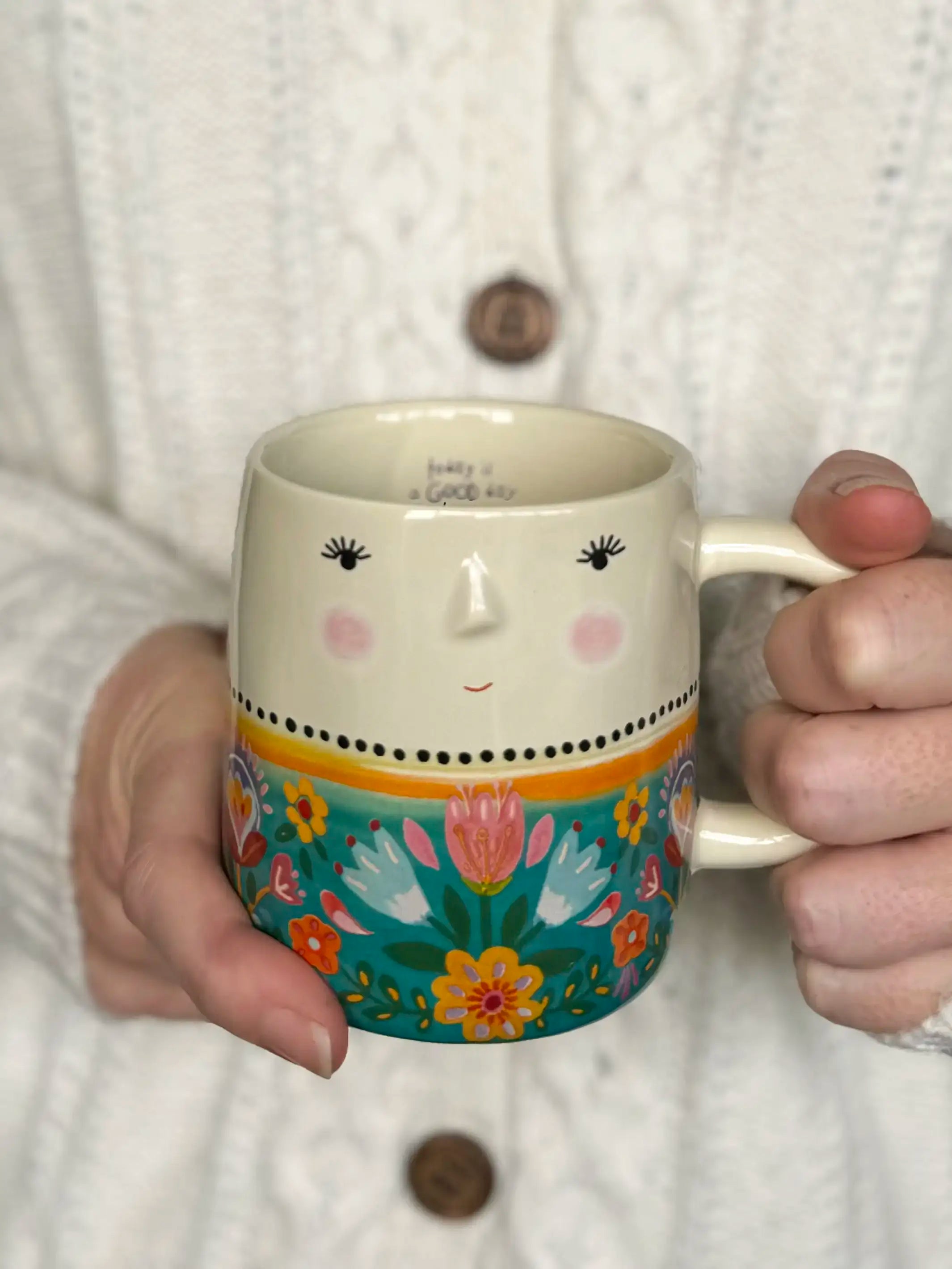 Folk Lady Mug - Today Is A Good Day