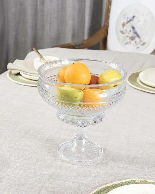 Footed Crystal Fruit Bowl - Small