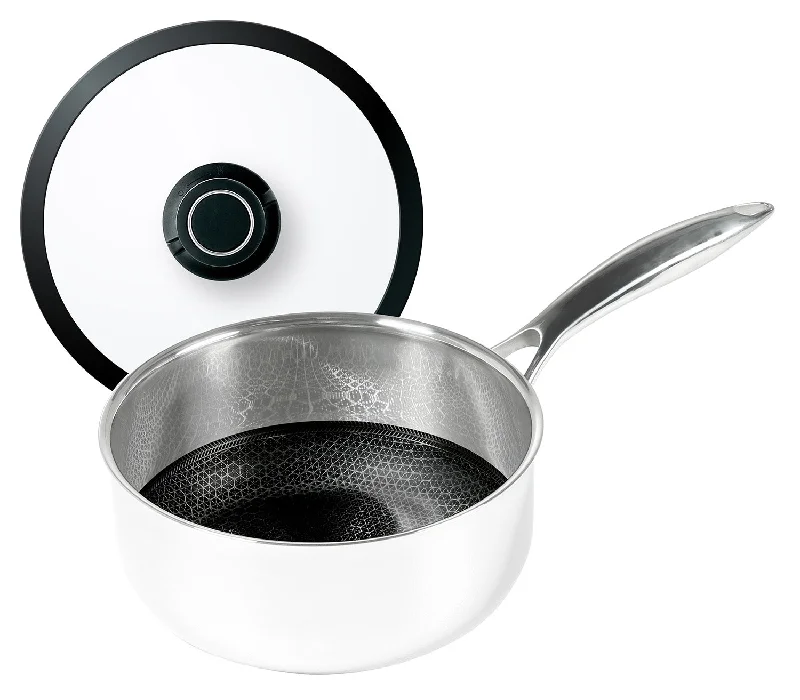 Frieling Black Cube Hybrid Quick Release 2.5 Quart Saucepan, 8-Inch