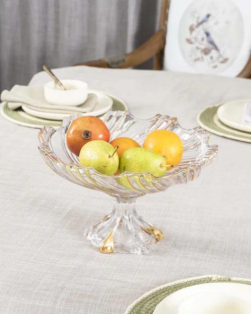 Gold crystal Footed Platter