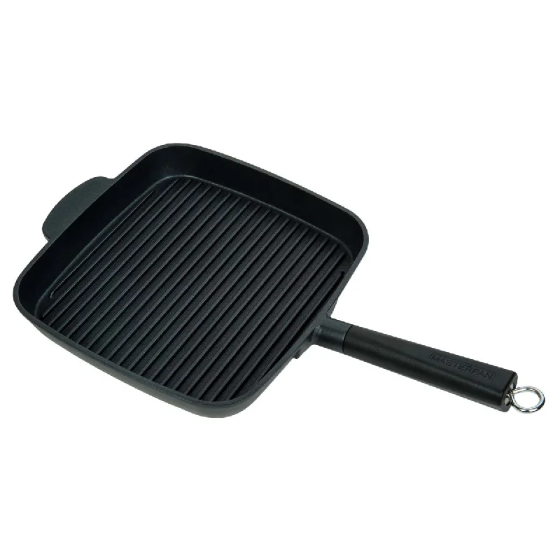 Grill Pan Heavy Duty Non-Stick Cast Aluminum With Detachable Handle, 11"