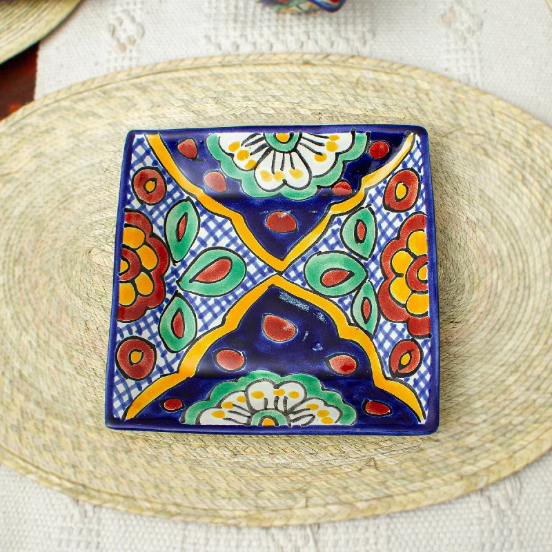 Handcrafted Square Dessert Plates (Pair) - Hidalgo Square