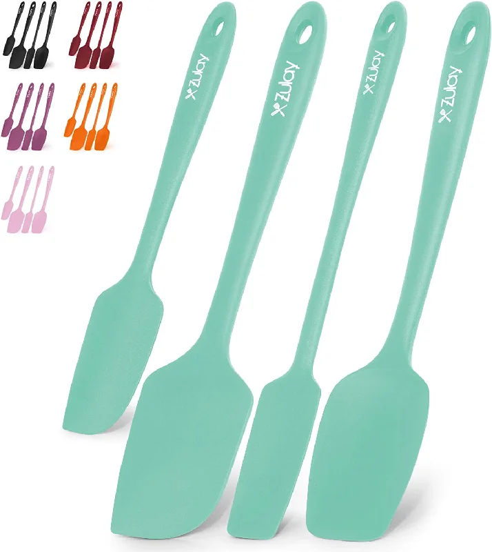 Heat Resistant Silicone Spatula Set Tools for Cooking, Baking & Mixing