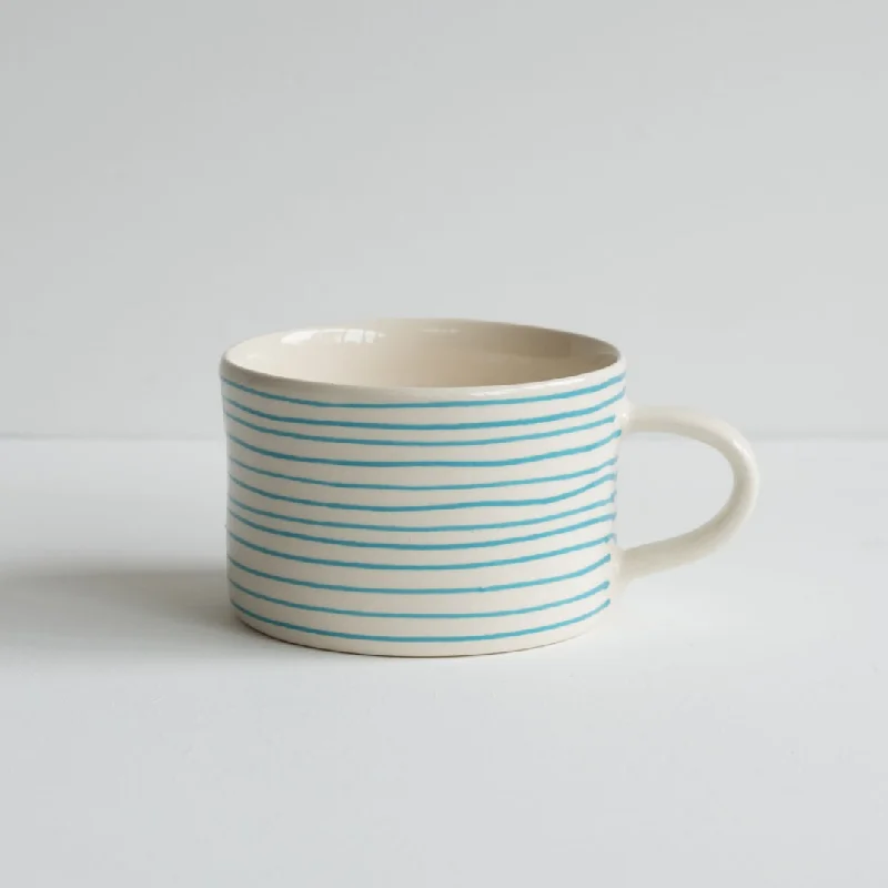 Horizontal Stripe Mug - Turquoise