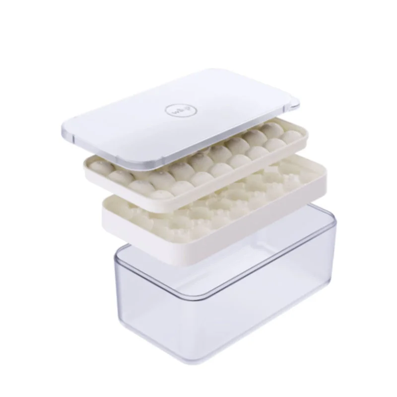 Danesco Ice ball box and tray, White