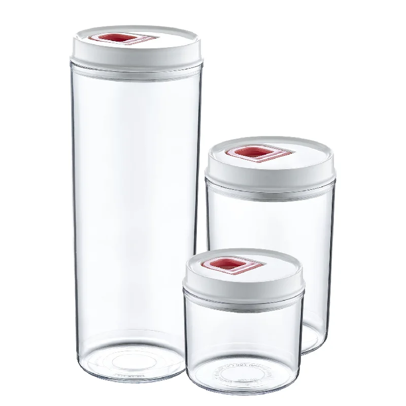 Irak Plastics 3pc Cylindrical Storage Set