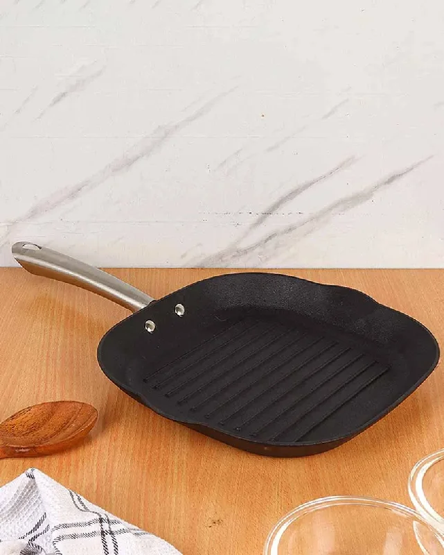 Square Iron Grill Pan | Safe For All Cooktops