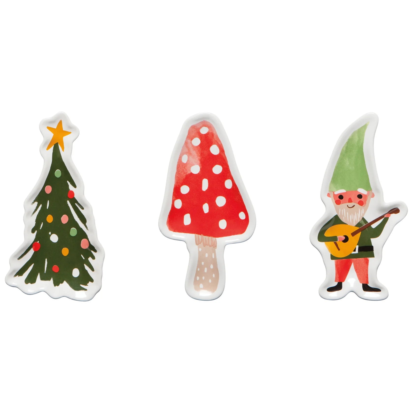 Jubilee Gnome For The Holidays Shaped Dish, Set of 3