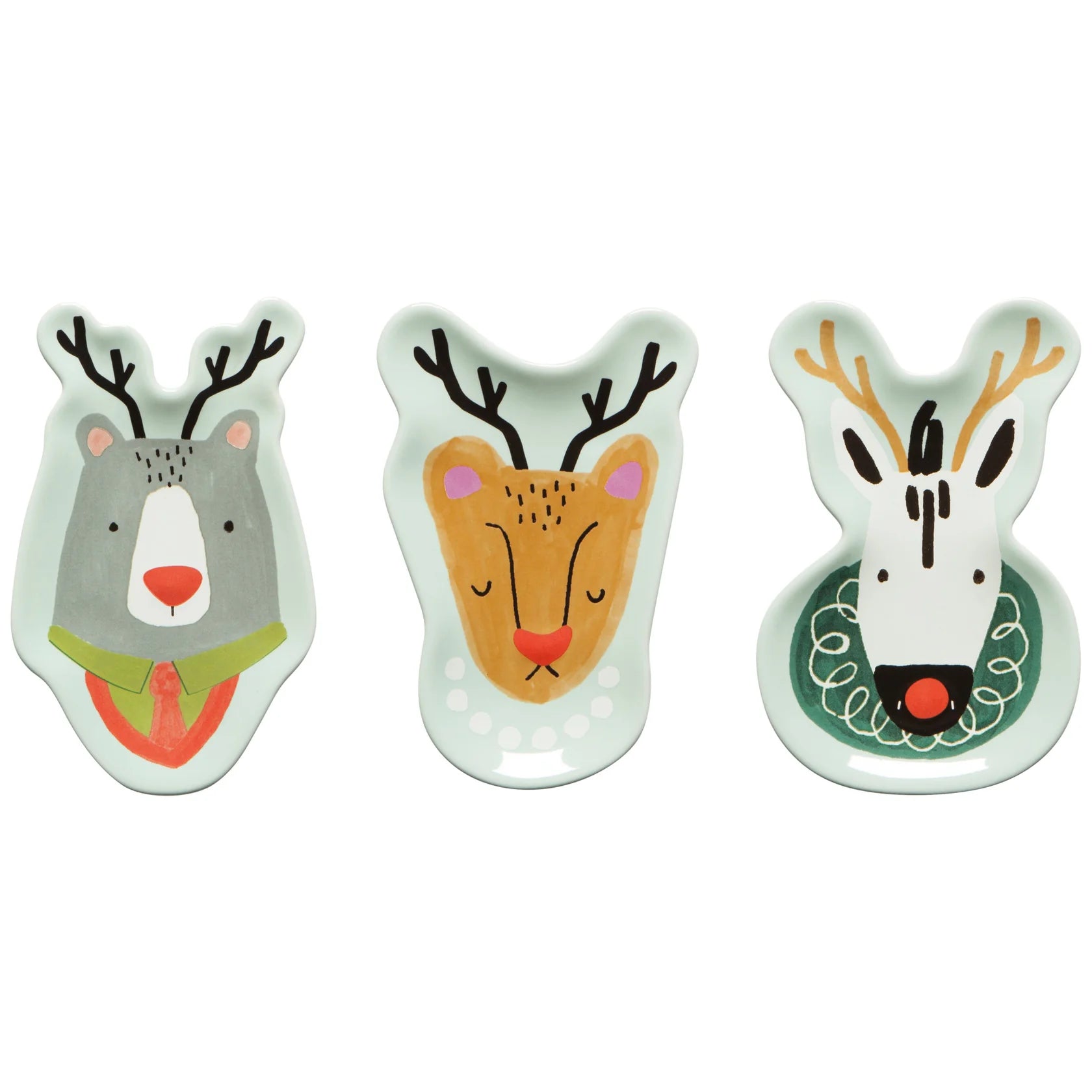 Jubilee Rudolph Imposter Shaped Dish, Set of 3