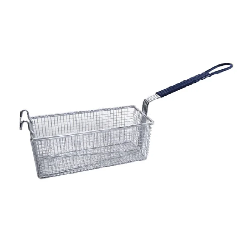 Magnum 13" x 6.5" x 5.5" Fryer Basket with Blue PVC Handle