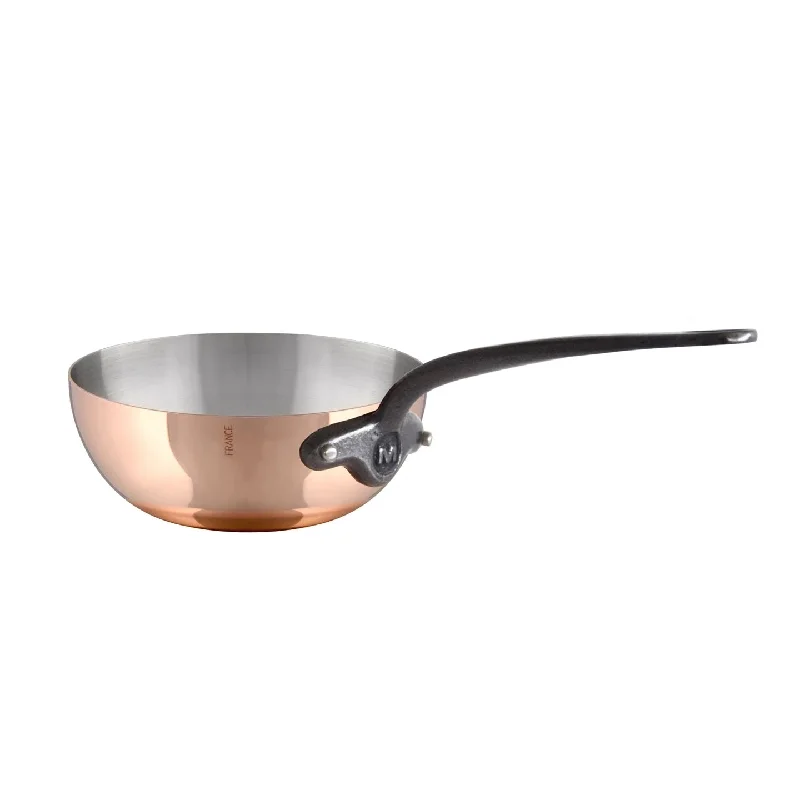 Mauviel M'150 Ci Curved Splayed Saute Pan, 10.2 Inch