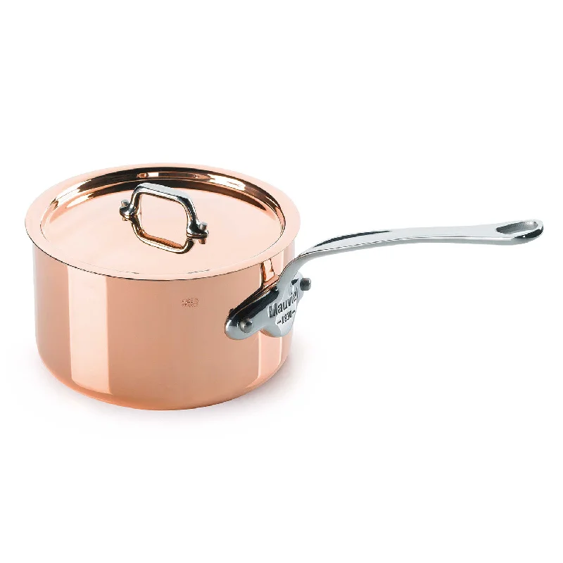 Mauviel M'Heritage M'150s 3.6 qt. Saucepan & Lid Cast Stainless Handle