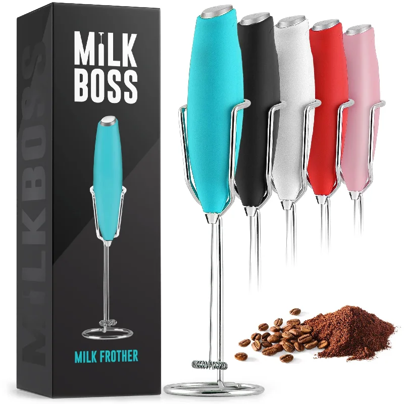 Milk Boss Milk Frother With Holster Stand