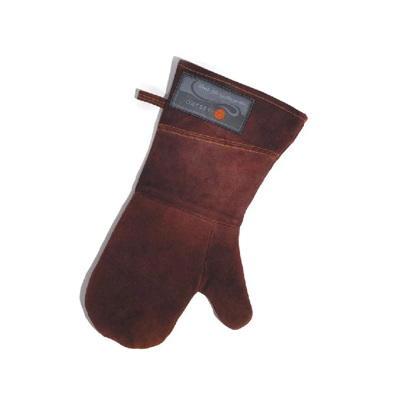 Outset 15" Leather Grill Mitt, Brown