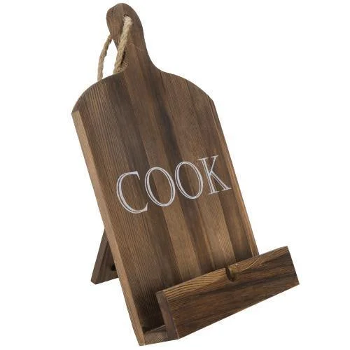 Paddle Style Wood Cookbook/Tablet Stand