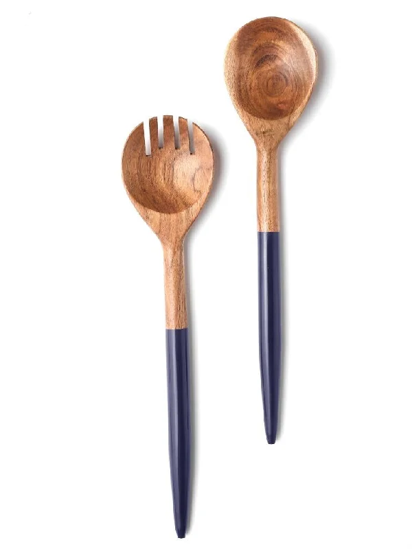 Resin & Wood Salad Server 2 Piece Set