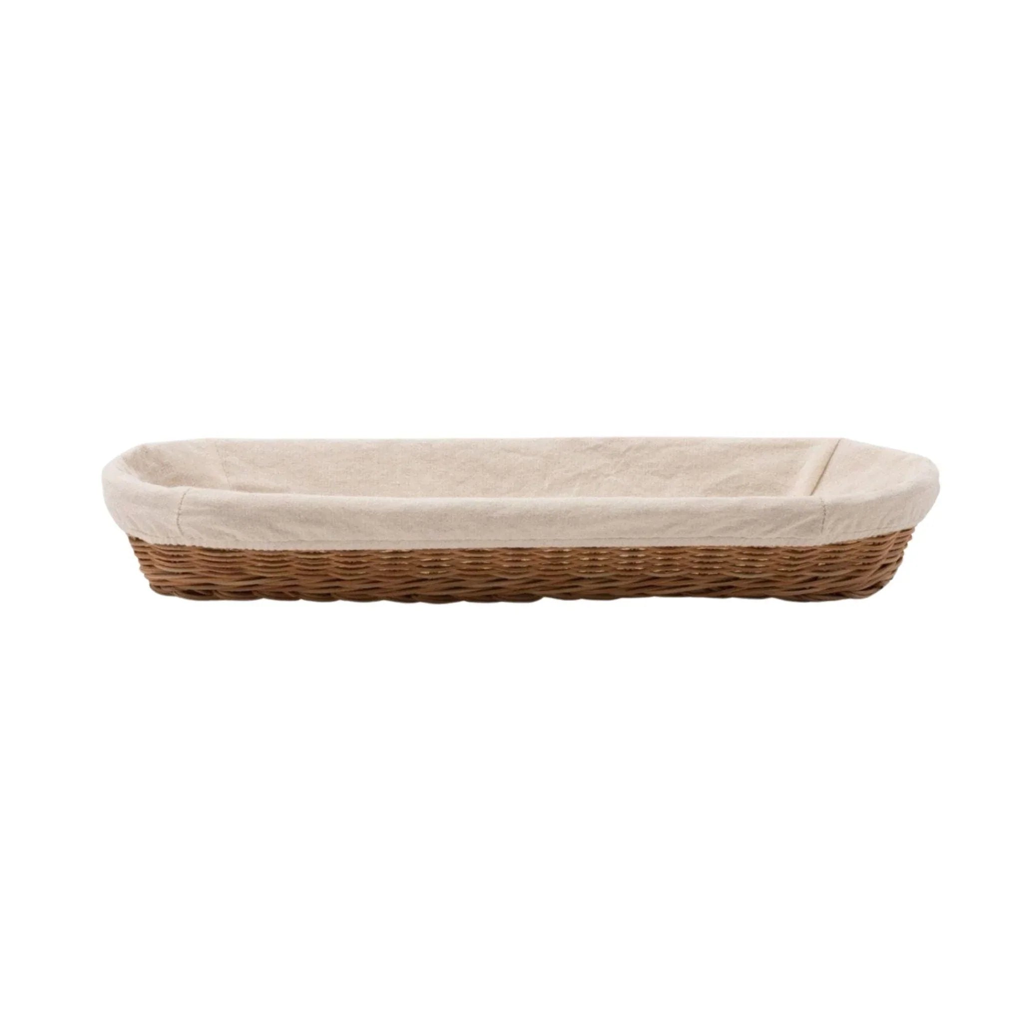 Large Natural Rattan Oblong Trays