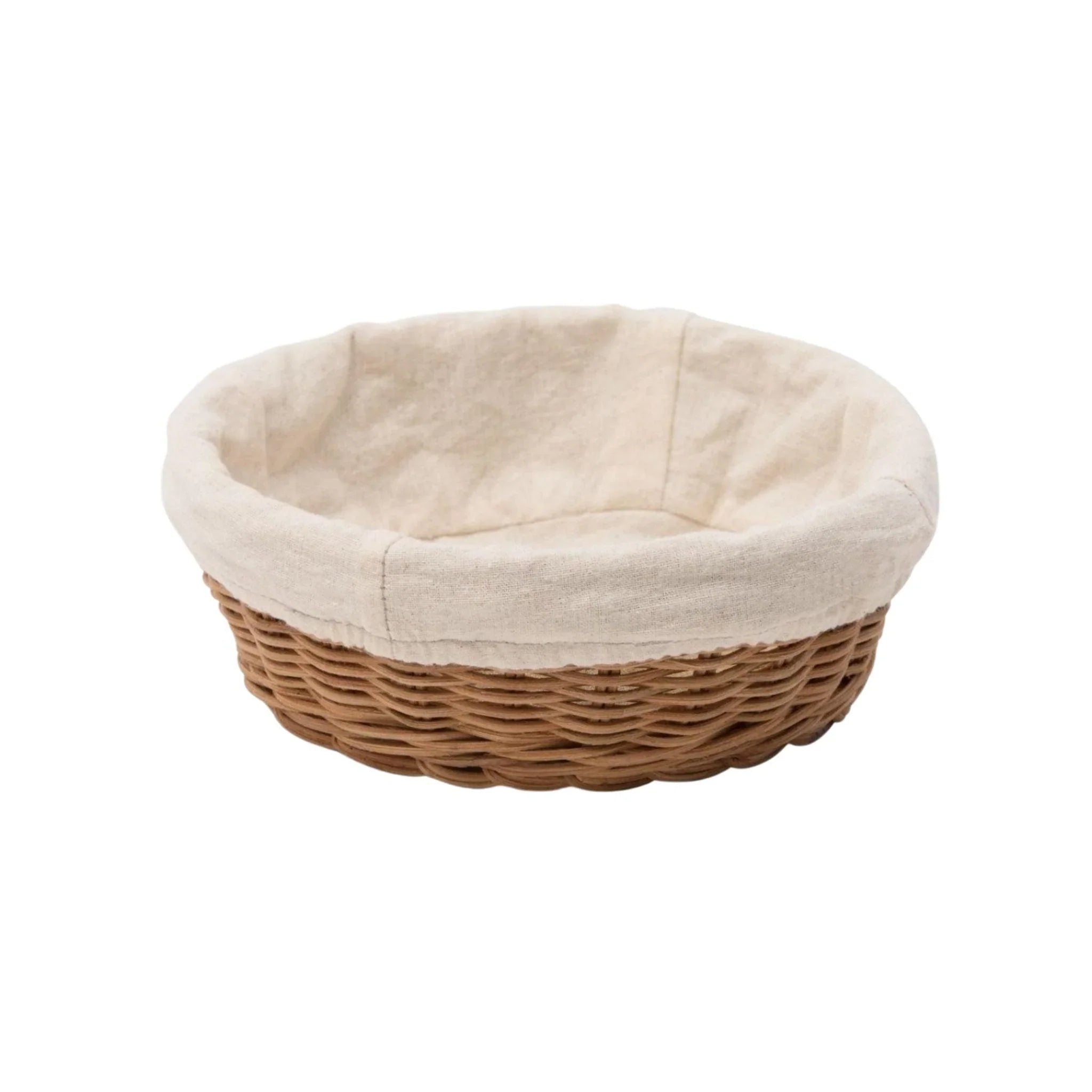 Small Natural Rattan Round Trays