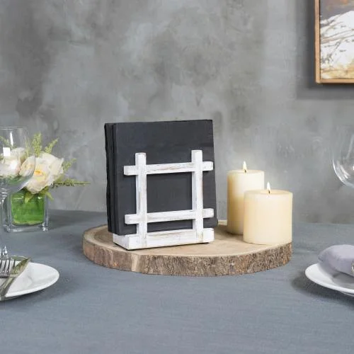 Shabby Whitewashed Napkin Holder