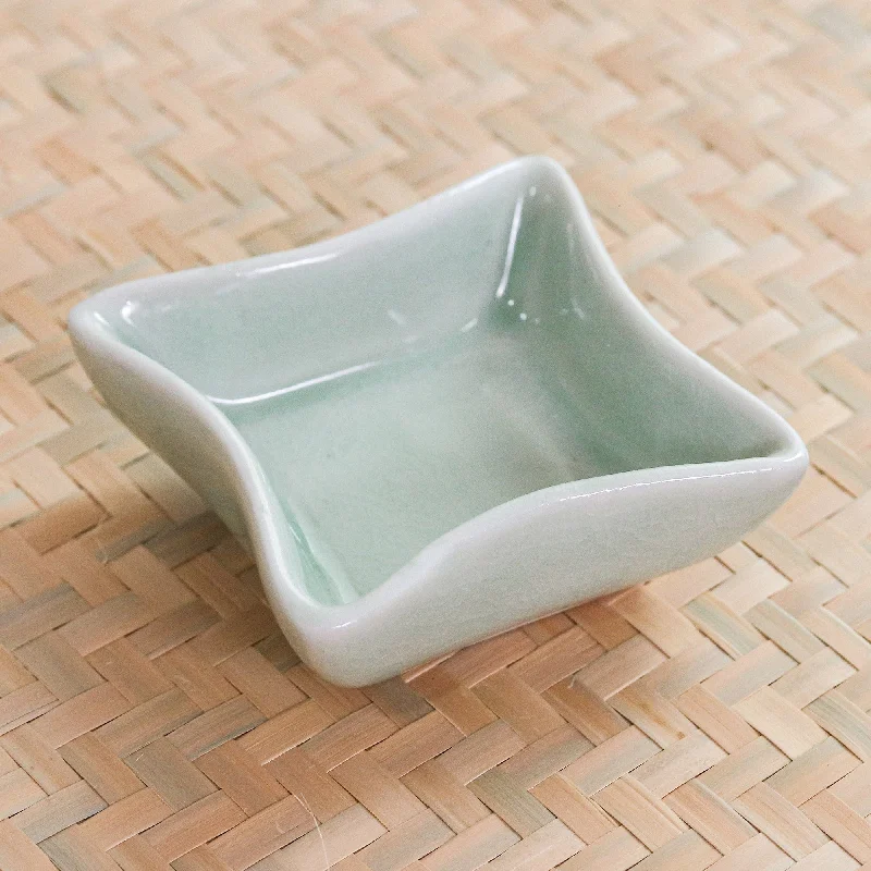 Small Handcrafted Green Celadon Bowl - Thai Kitchen in Green