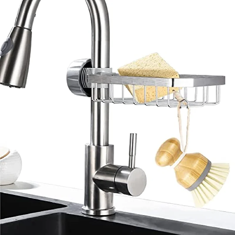 Sponge Holder Over Faucet Kitchen Sink Caddy Organizer