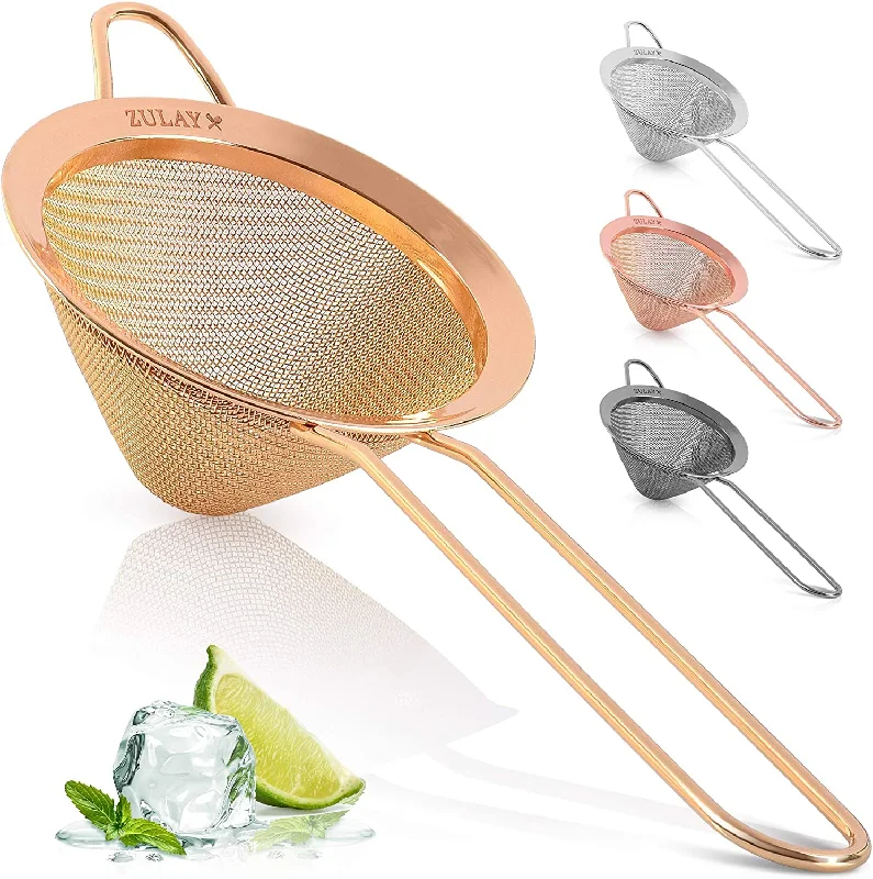 Stainless Steel Cone Shaped Cocktail Strainer For Cocktails, Tea Herbs, Coffee & Drinks